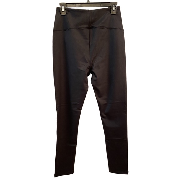 Women With Control Regular Tummy Control Faux Leather Leggings Navy S New - Picture 3 of 12